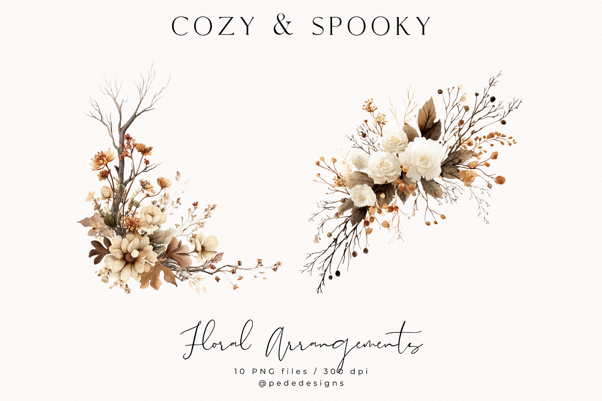Cozy & Spooky Collection, a Seasonal Illustration by PeDe Designs (Photo 17 of 30)