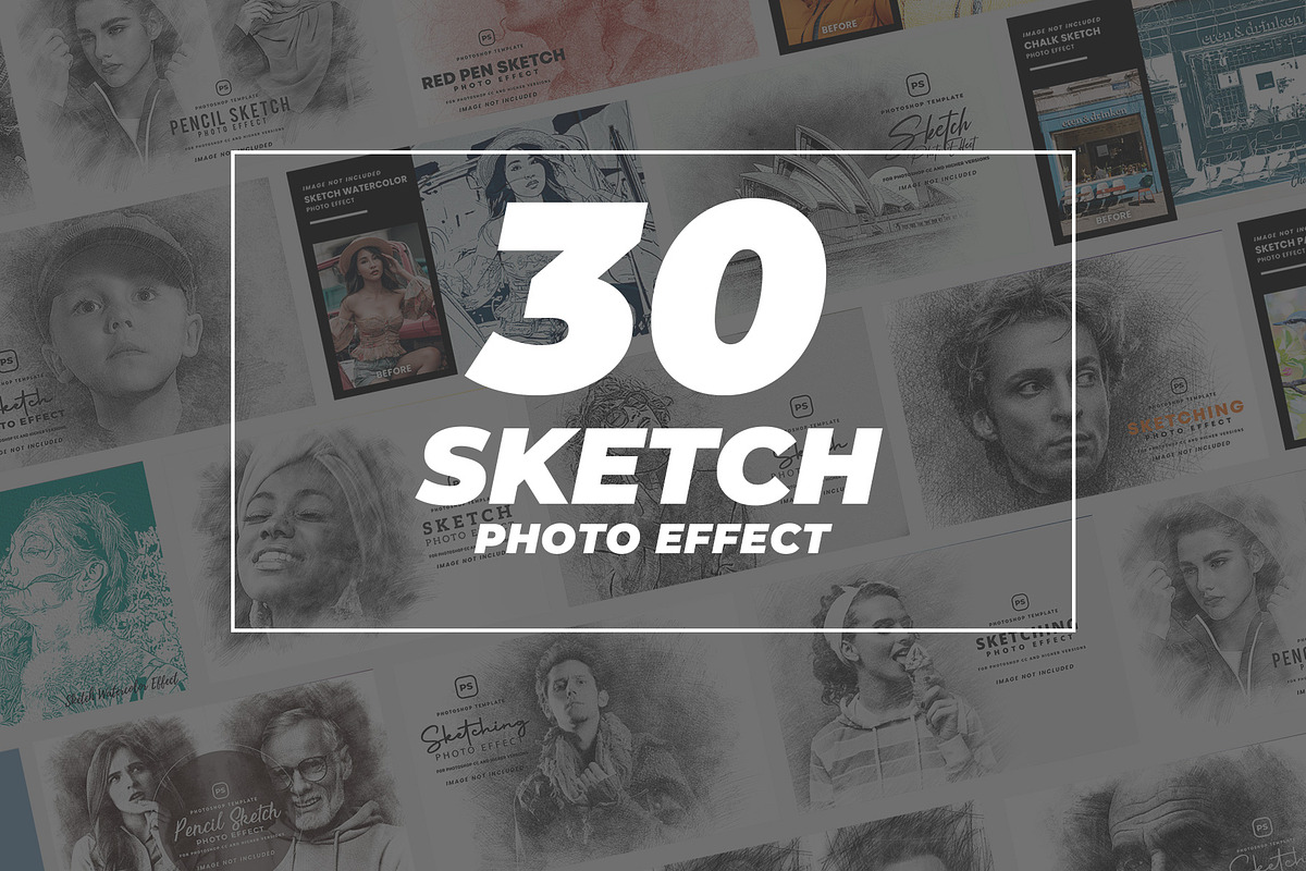 30 Sketch Photo Effect, an Action Add-On by NanoAgency (Photo 1 of 2)