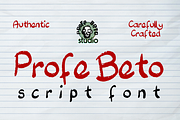 Profebeto Script Font, a Handwritten Font by El Profe Beto Studio (Thumbnail 1 of 7)