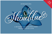 Shineblue - Romantic Calligraphy, a Script Font by RockboyStd (Thumbnail 1 of 12)