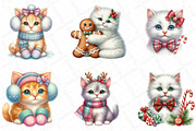 Kitten Christmas Clipart, an Illustration by DreamPrint404 (Thumbnail 4 of 6)