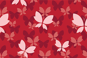 Seamless Pattern With Butterfly.