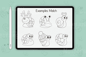 Procreate Build Snail Design Match