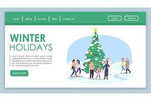 Winter holidays landing page, a Landing Page Template by IMG Visuals