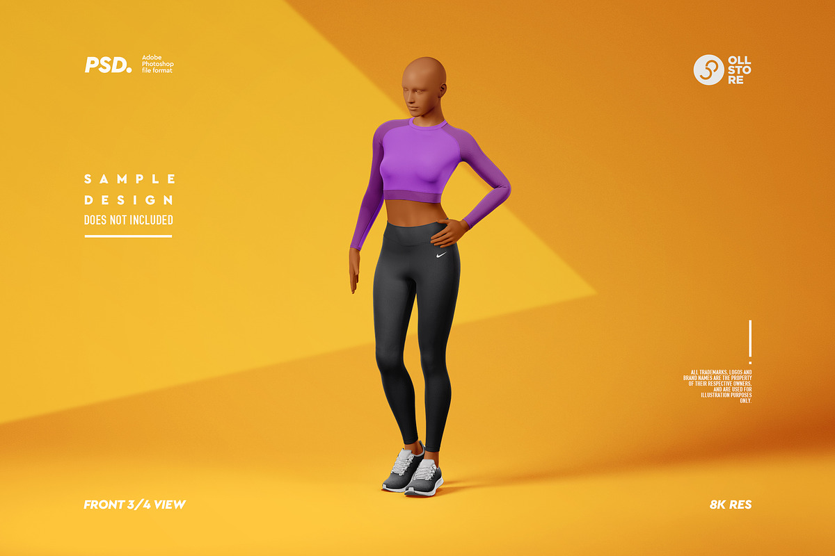 Women's Activewear Mockup Set, a Shirt Mockup by OllStore (Photo 10 of 17)