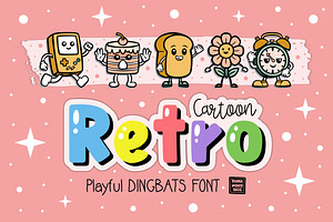 Retro Cartoon OTF Dingbats Font