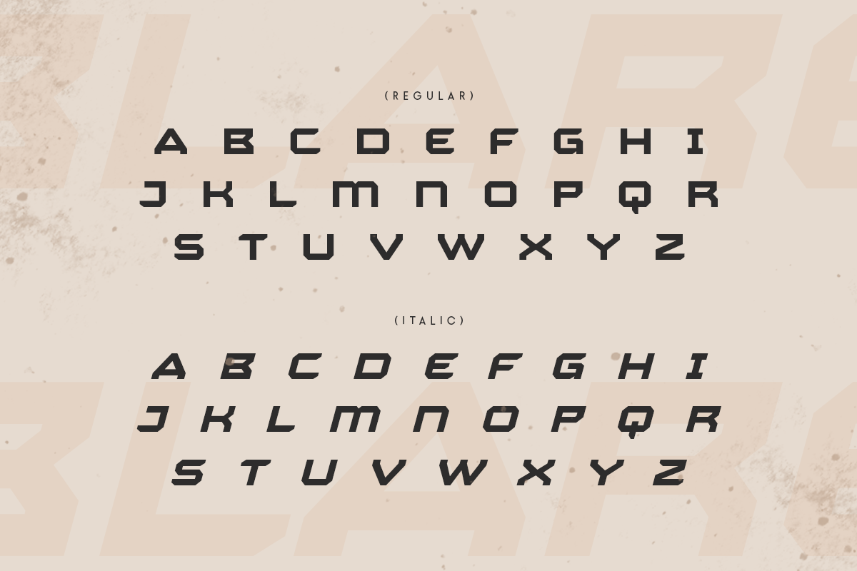 BLARE - Racing Car Modern Font, a Sans Serif Font by Hamz Studio (Photo 4 of 8)