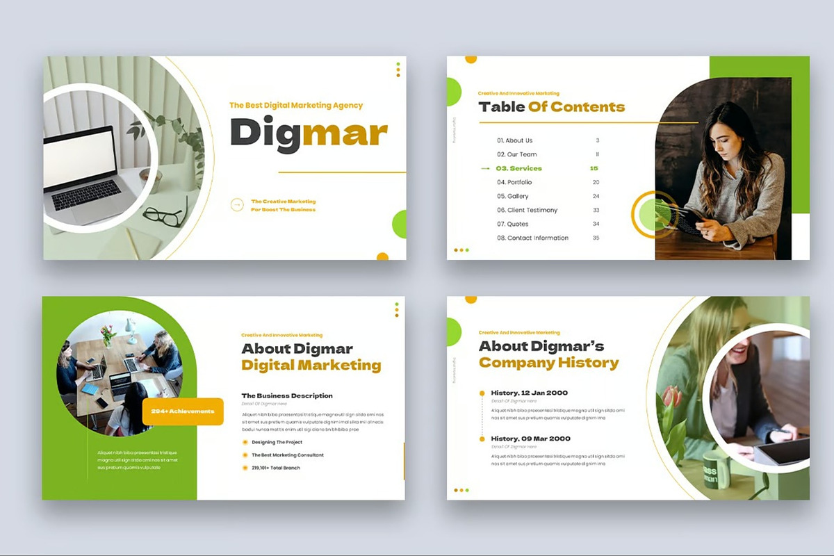 Digmar  Digital Marketing Powerpoint, a Presentation Template by Fit-tee (Photo 3 of 6)