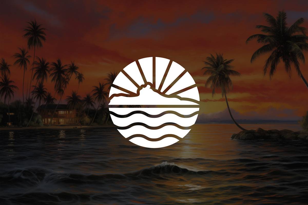 Tropical Island Sunset Logo, a Branding & Logo Template by Luxury Logos (Photo 2 of 4)