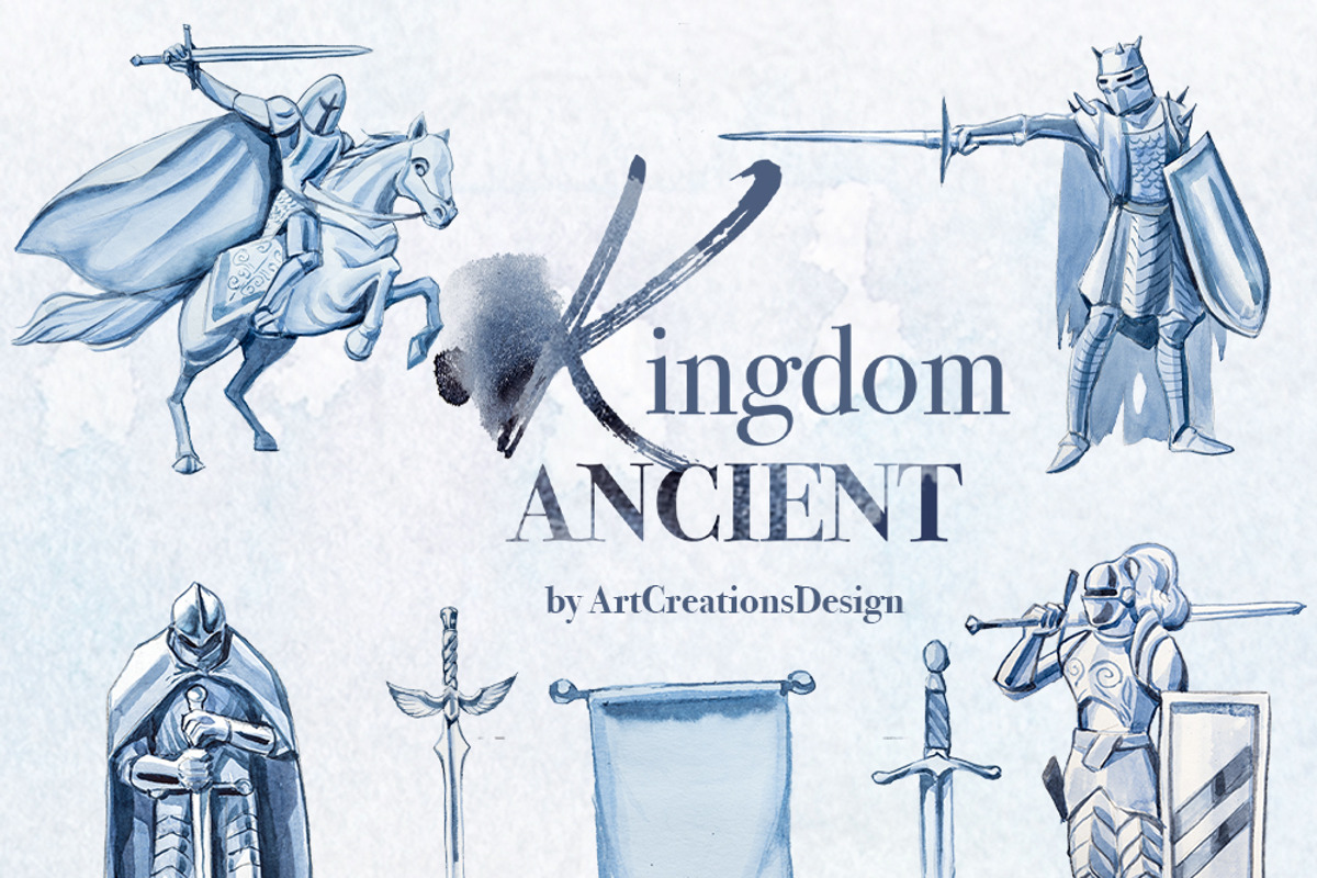 Hand Painted Ancient Kingdom Clipart, an Education Illustration by ArtCreationsDesign (Photo 2 of 11)