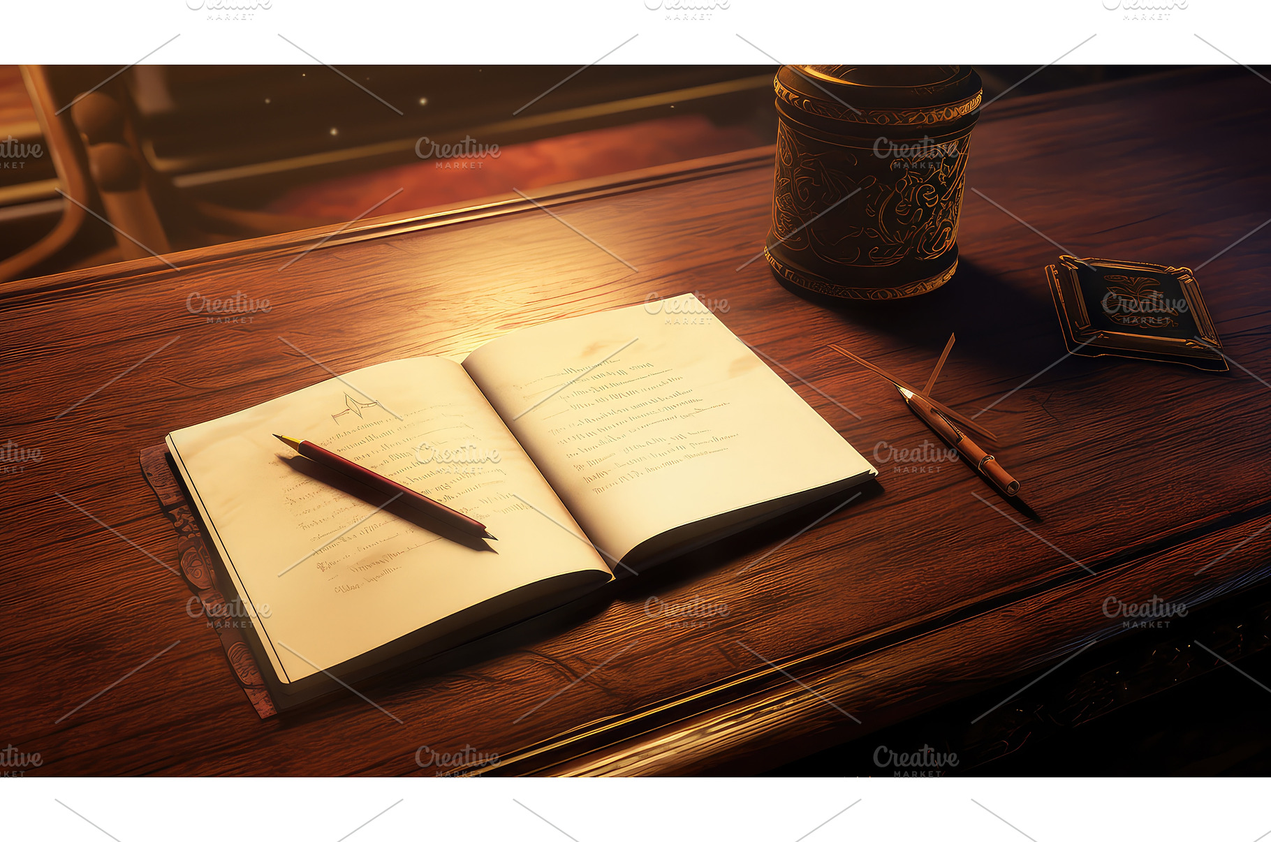 office notepad table background ai, a Technology Photo by pikepicture
