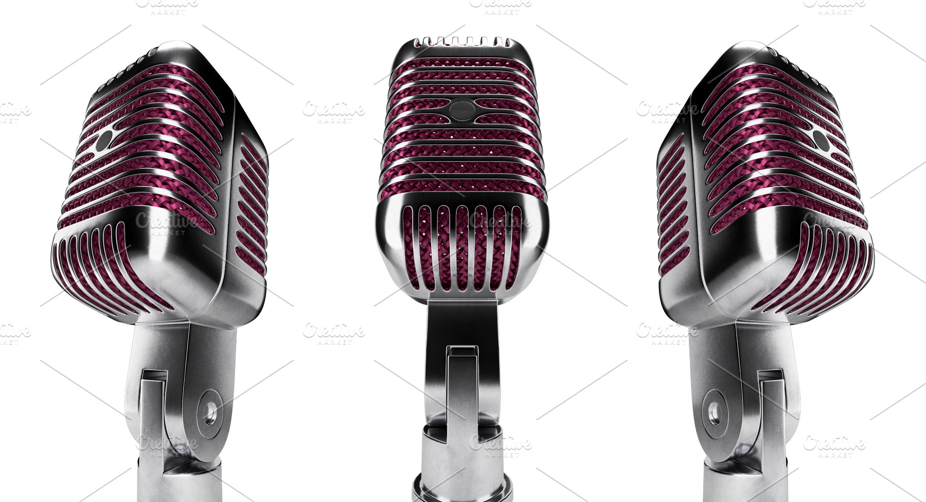 Pink Classic Vintage Microphone Set, an Arts & Entertainment Photo by Andy Dean Photography