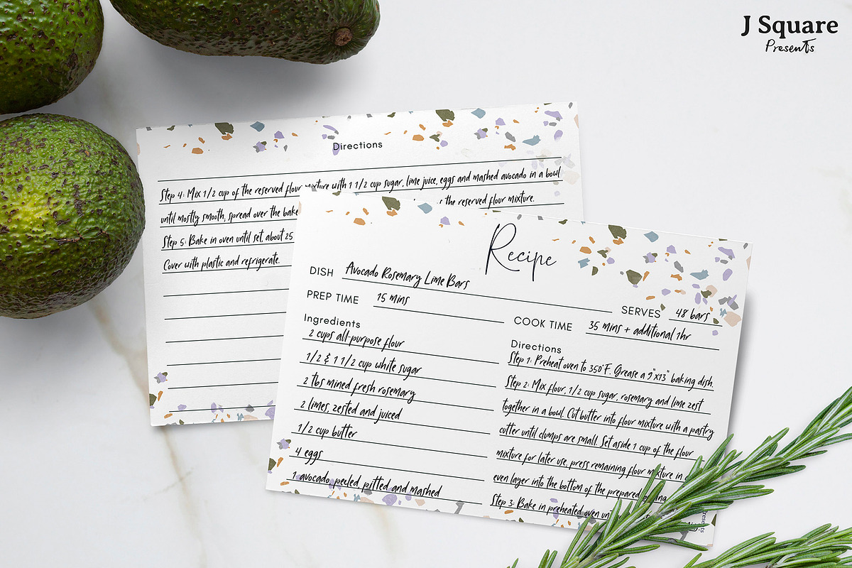 4x6 Recipe Card MockUp & Props, a Print Template by JSquarePresents (Photo 8 of 11)
