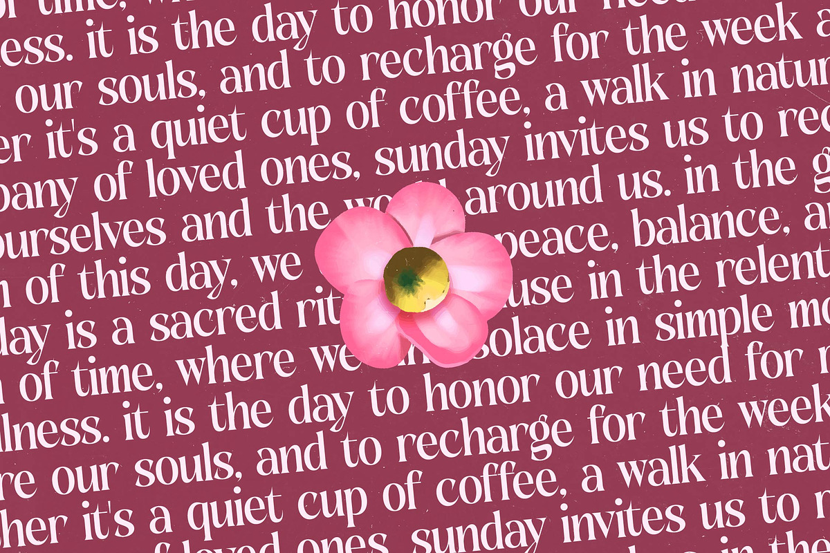 Rituals Sunday Serif Display Font, a Serif Font by timelesstype.co (Photo 6 of 20)