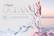 Ocean plants watercolor animals set, an Illustration by Kate Lanbina (Thumbnail 1 of 19)