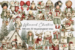 Whimsical Christmas Clipart, an Illustration by Designworld