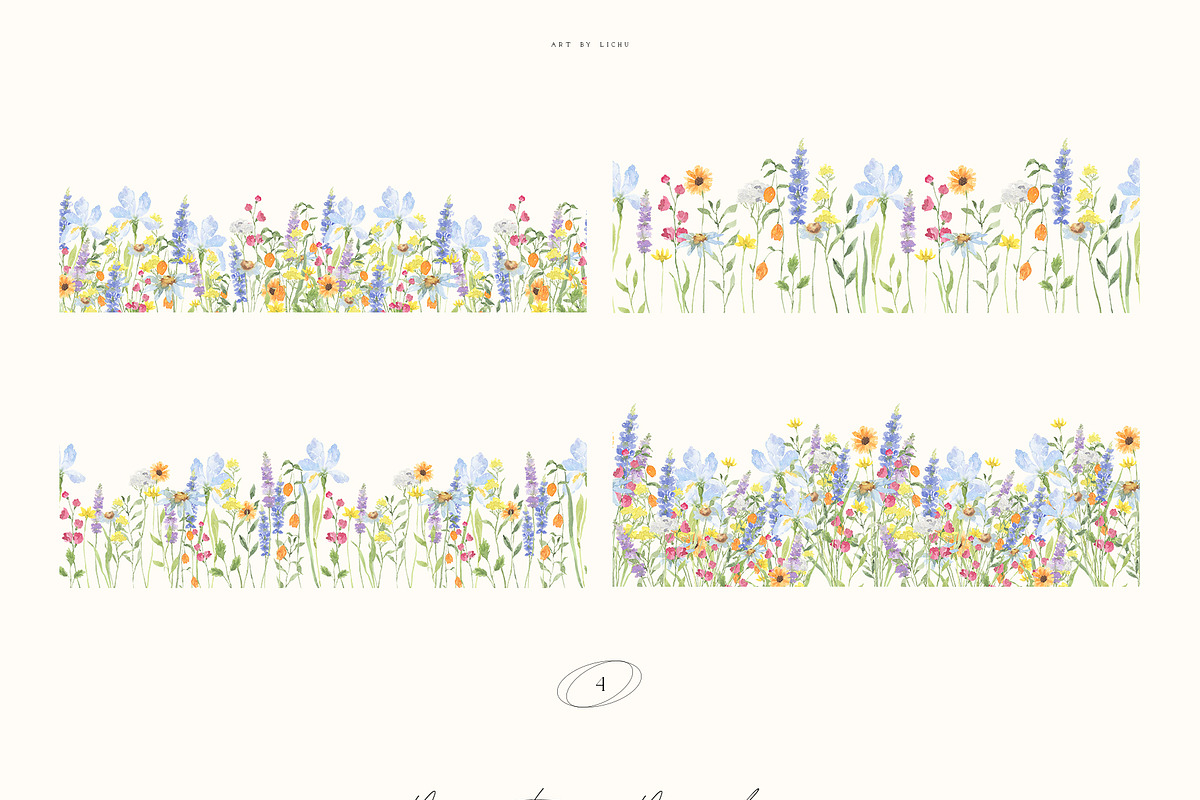 Mountains Meadow watercolor, a Seasonal Illustration by LiChu Art (Photo 13 of 17)