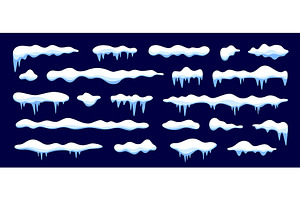 Cartoon Christmas winter snow caps,, an Illustration by Buch&Bee