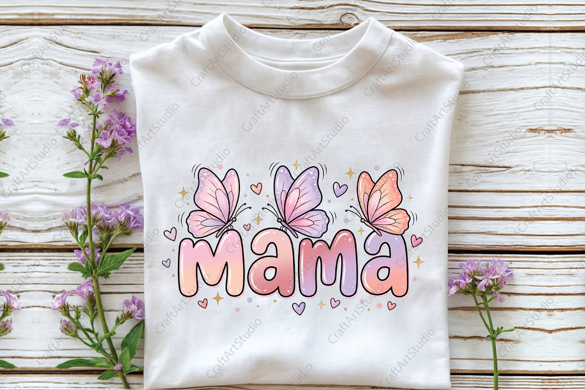 Trendy Butterfly Mama Design PNG, an Illustration by CraftArtStudio (Photo 2 of 4)