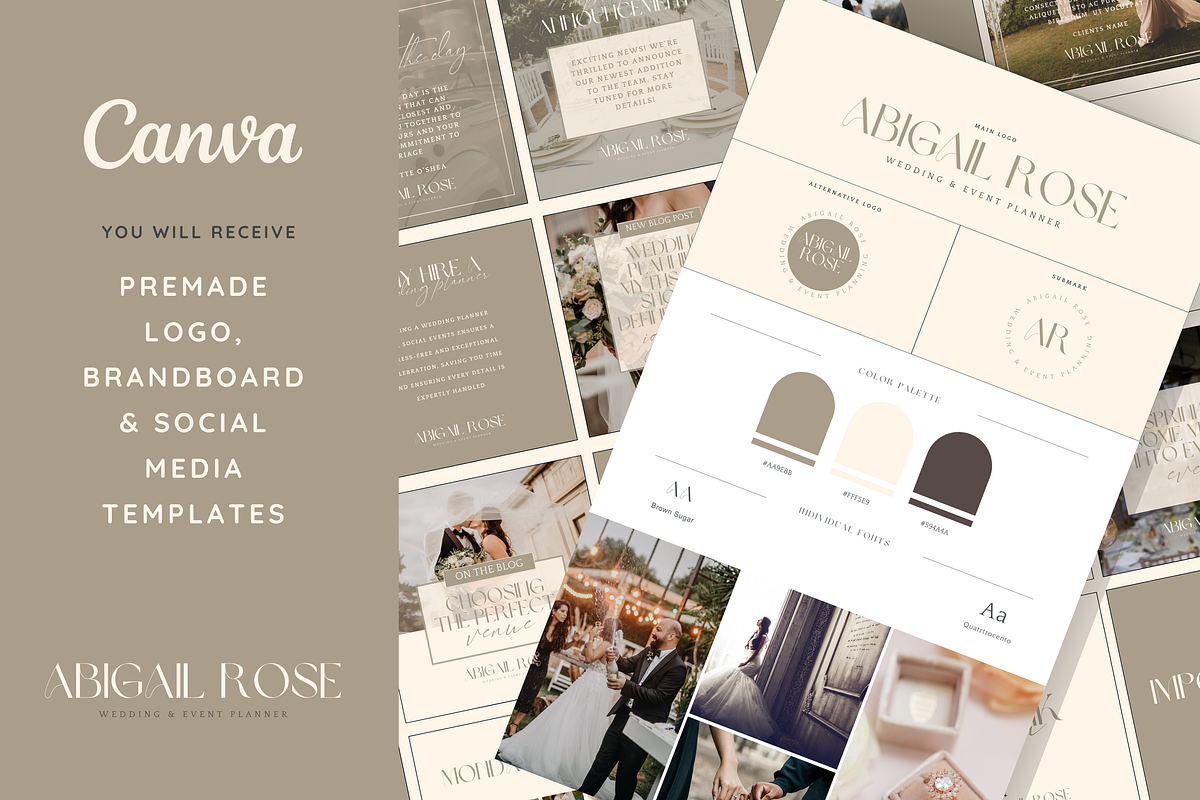 CANVA Logo, Brand board & Socials, a Branding & Logo Template by So Darling Studio (Photo 1 of 8)