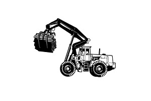 log loader, logging, LH 35 - Heavy, an Illustration by Digital-Clipart