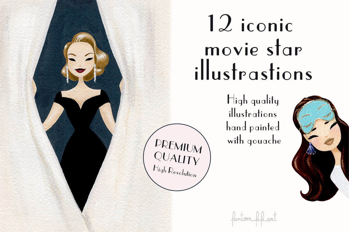 Hollywood Vintage 2, an Illustration by Fantom Fifi Art (Photo 2 of 9)