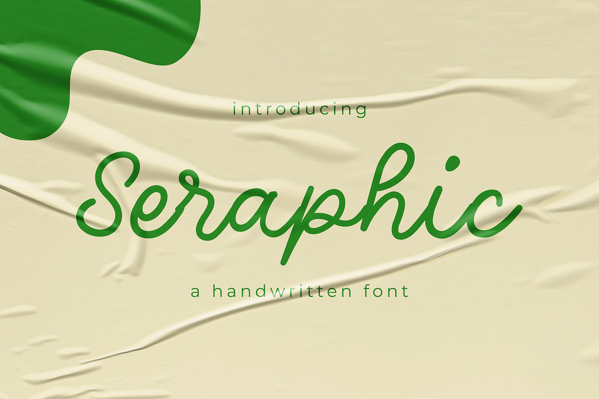 Seraphic - Script Font, a Script Font by Almeera Std (Photo 1 of 6)