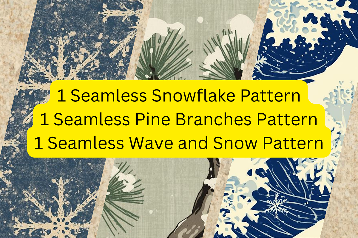 Ukiyo-e Winter Landscapes & Textures, an Illustration by Vandy Fullum (Photo 3 of 9)
