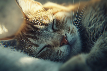 Cat napping on soft blanket, an Animal Photo by Beautiful things