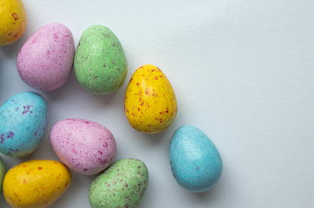 chocolate Easter eggs on table, a Holiday Photo by Arymer