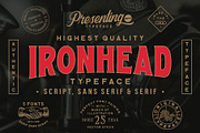 Ironhead Font Collection, a Sans Serif Font by ngene (Thumbnail 1 of 12)