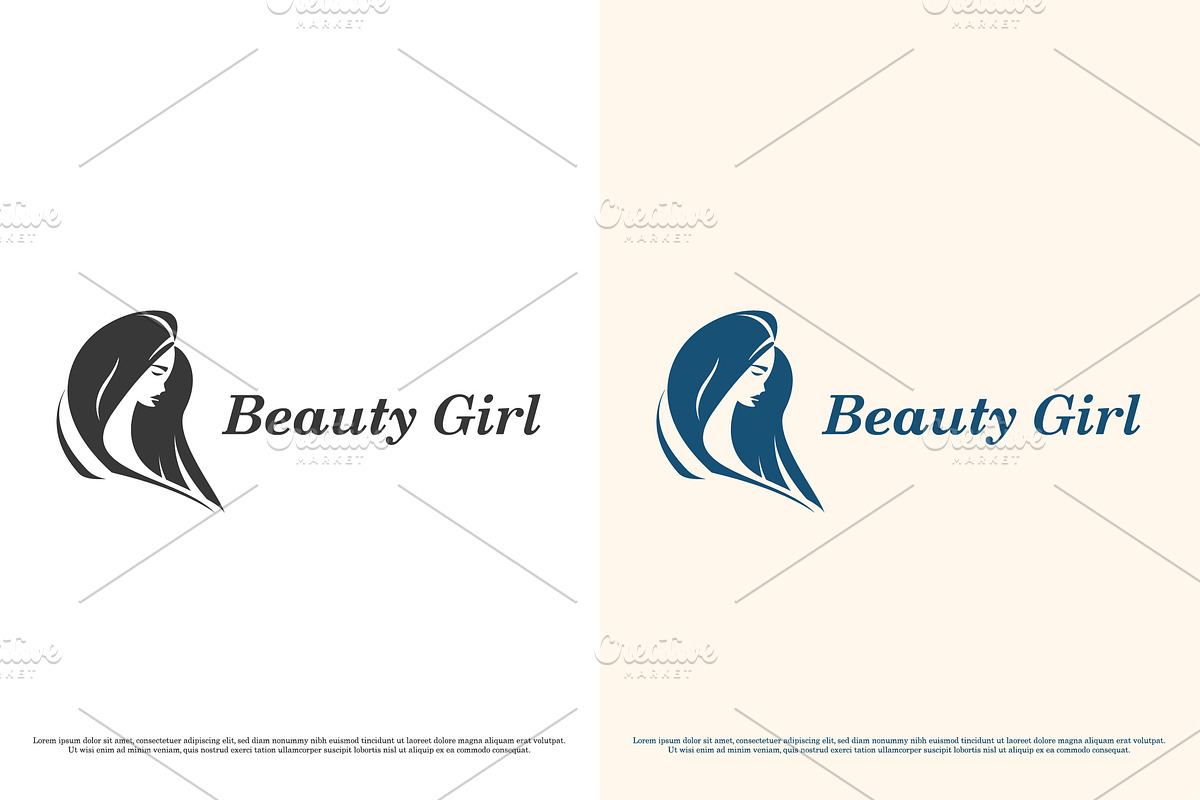 Beauty Girl Fashion Logo Design Icon, a Branding & Logo Template by Morvana Crew