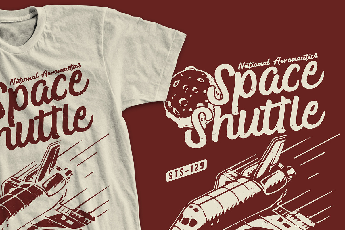 Space Shuttle T-Shirt Design, an Illustration by CJR Designs (Photo 2 of 3)