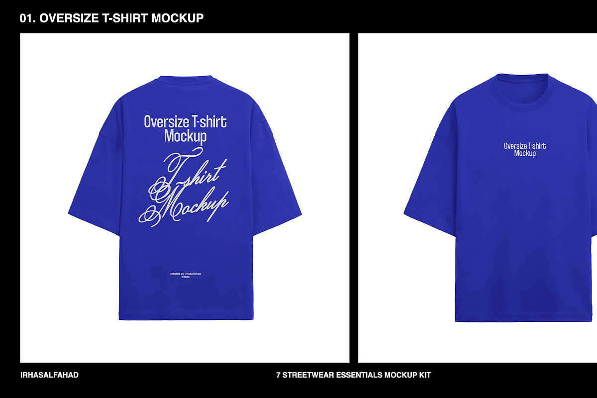 7 Streetwear Essentials Mockup Kit, an Apparel Mockup by Irhasalfahad (Photo 2 of 11)