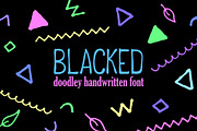 Blacked Doodle Handwritten Script, a Serif Font by RabbitAndPencil (Thumbnail 2 of 8)