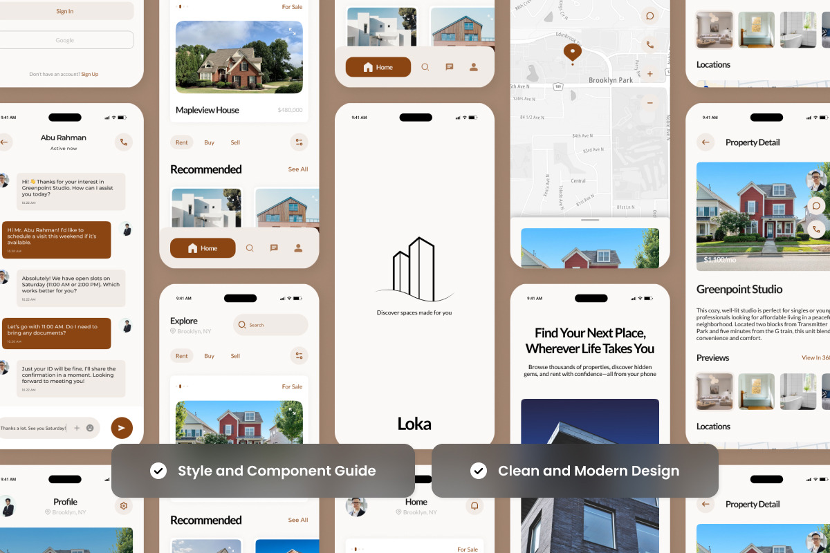 Loka – Real Estate App UI Design, an App Template by twinstd (Photo 3 of 5)
