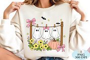 Cute Hanging Ghost Halloween PNG, a Seasonal Illustration by Daily.Designs (Thumbnail 2 of 5)
