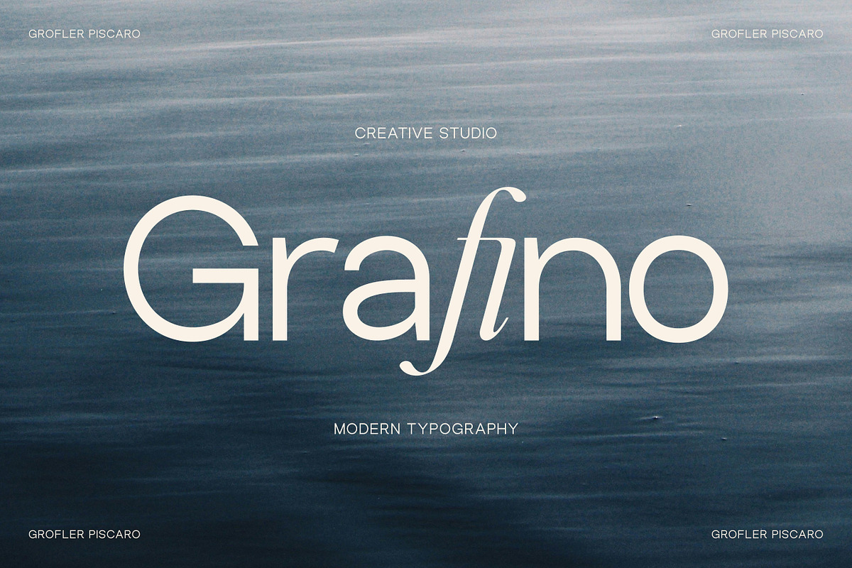 Grofler Piscaro | A Hybrid Font, a Sans Serif Font by Typoraith Co (Photo 10 of 10)