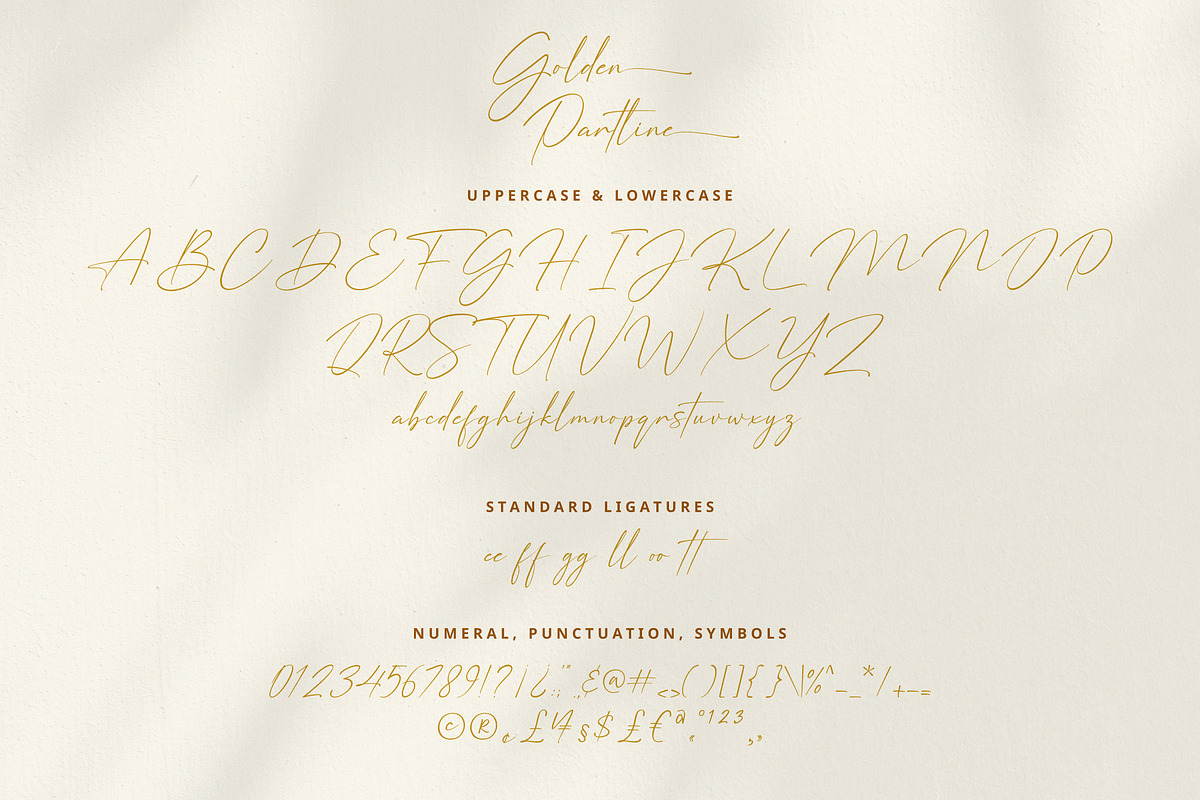 Golden Partline | Modern Handwritten, a Script Font by MJB Letters (Photo 11 of 12)