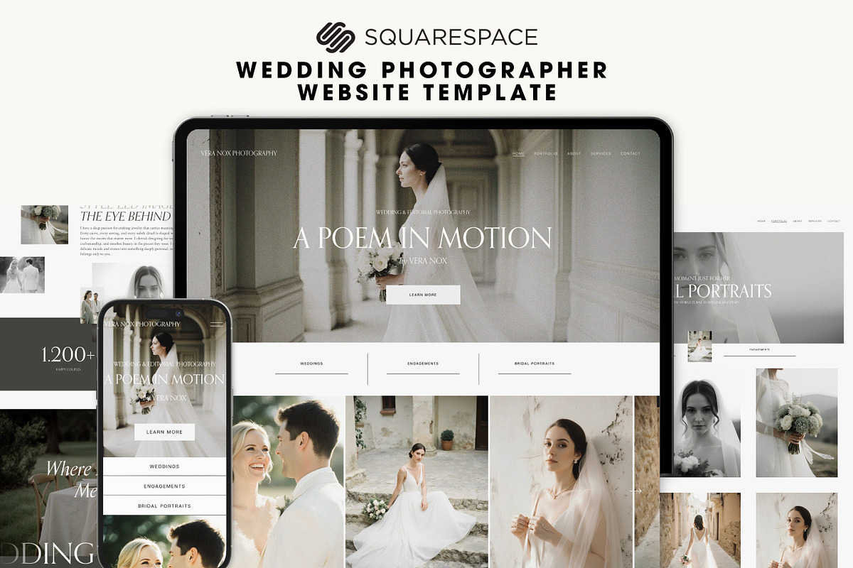 Squarespace Wedding Template, a Squarespace Template by Mockup Art Atelier (Photo 1 of 19)