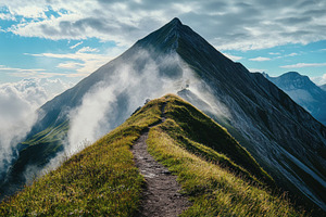 Abstract mountain top landscape, a Photo by Pavel_design
