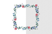 Watercolor Flower Wreath PNG set, a Decorative Illustration by WatercolorPNG.com (Thumbnail 3 of 8)