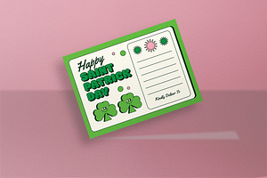 Retro Saint Patrick Greeting Card