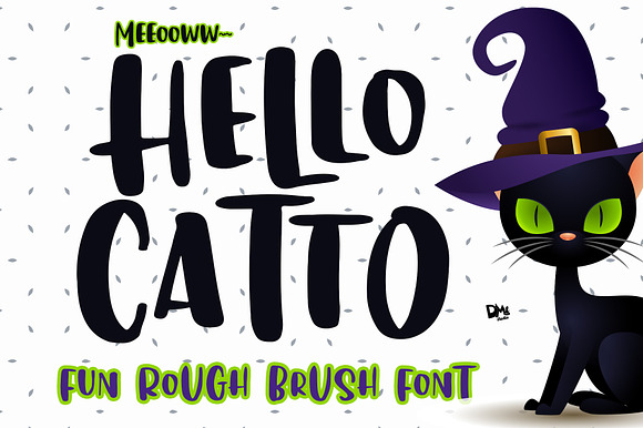 Hello Catto - Fun Rough Brush Font preview 8