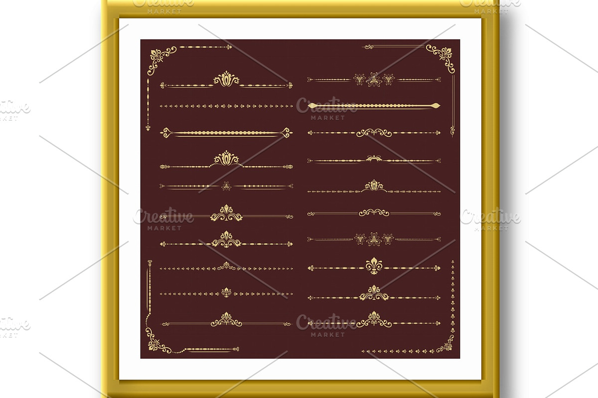 Vintage Big Set of Horizonyal Vector, a Decorative Illustration by FineArtStudio (Photo 3 of 3)