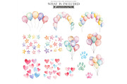 Party Pups Watercolor Clipart, an Illustration by CharmClipart (Thumbnail 5 of 8)