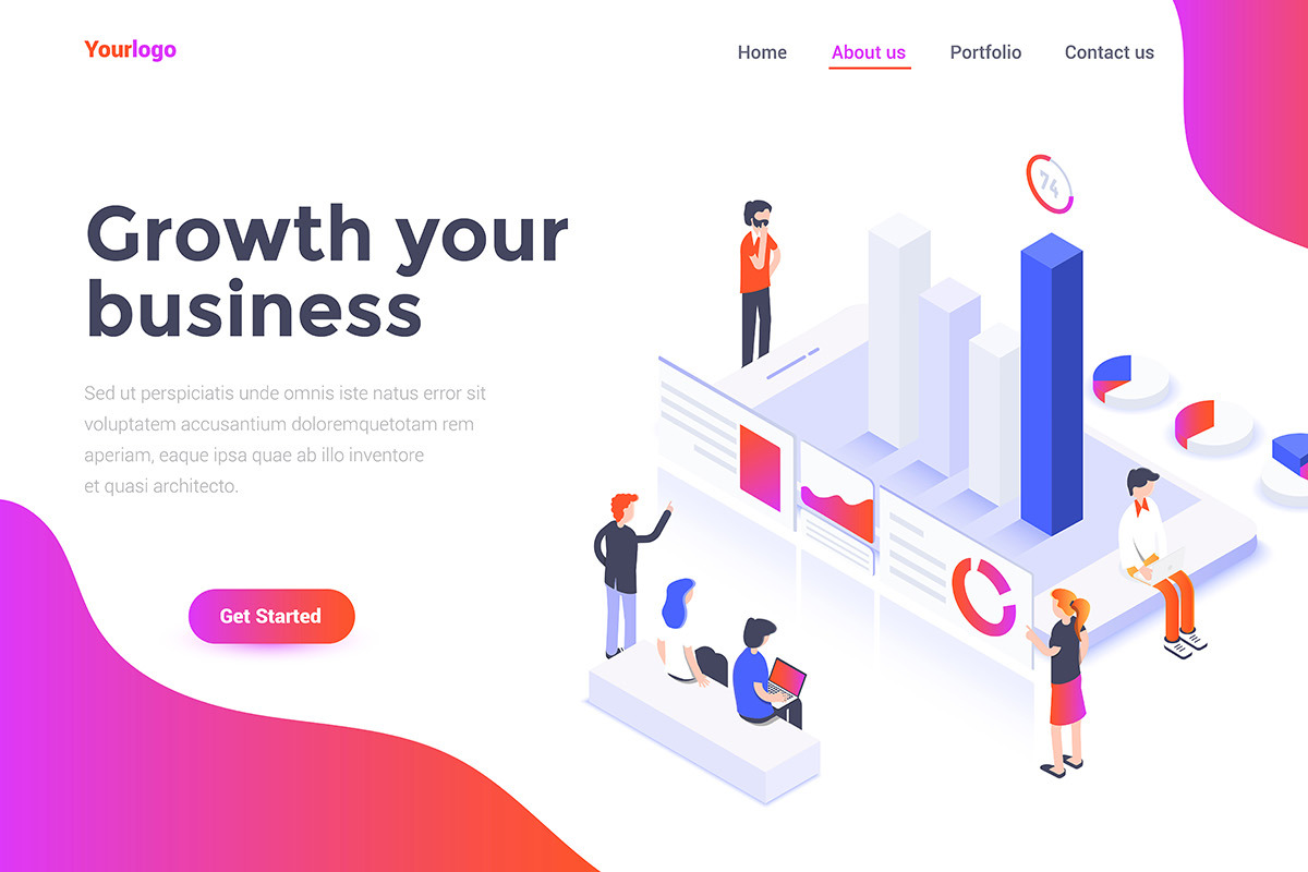 Modern flat design isometric concept, a Person Illustration by Creative Graphics (Photo 7 of 12)