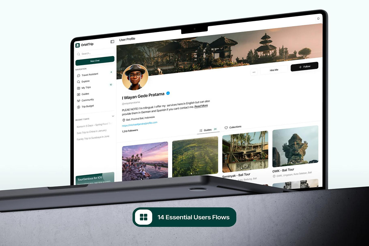 AI for Trip Planner Web App UI Kit, an UI Kit Template by Creative Perspective (Photo 5 of 7)