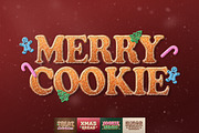 Gingerbread Christmas Text Effect, a Layer Style Add-On by Matsero (Thumbnail 1 of 4)