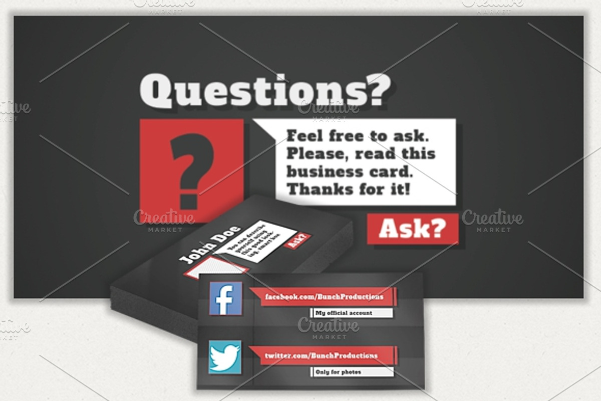 Simple flat business card, a Business Card Template by Contentment (Photo 1 of 4)